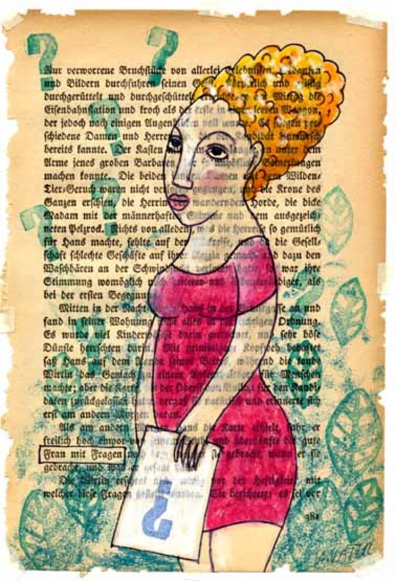 2269 Frau mit Fragen